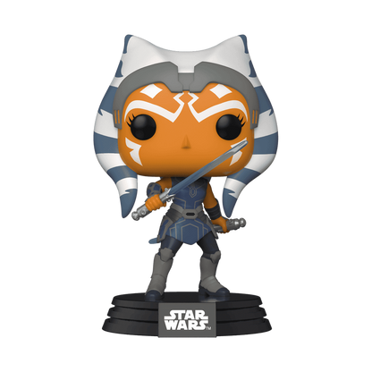 Ahsoka with Two Lightsabers Funko Pop! #409 stock photo out-of-box from Star Wars