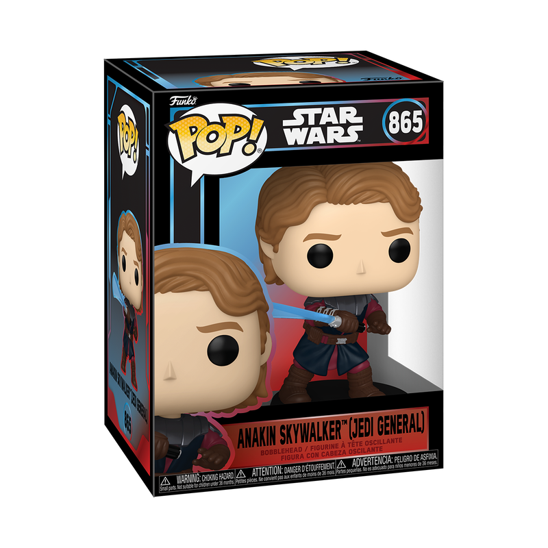 Anakin Skywalker Jedi General Funko Pop! #865 stock photo in-box from Star Wars