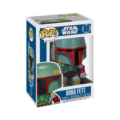 Boba Fett Funko Pop! #08 stock photo in-box from Star Wars