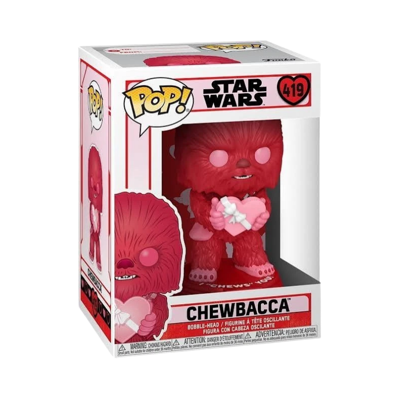 Chewbacca Valentine Funko Pop! #419 stock photo in-box from Star Wars