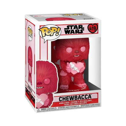 Chewbacca Valentine Funko Pop! #419 stock photo in-box from Star Wars