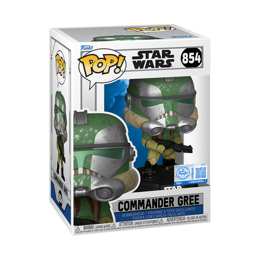 Commander Gree Funko Pop! #854 Exclusive stock photo in-box from Star Wars
