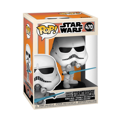 Concept Series Stormtrooper Funko Pop! #470 stock photo in-box from Star Wars