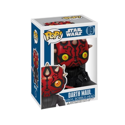 Darth Maul Funko Pop! #09 stock photo in-box from Star Wars