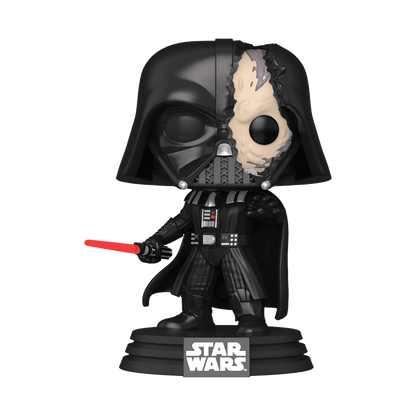 Darth Vader with Damaged Helmet Funko Pop! #637 Exclusive stock photo out-of-box from Star Wars