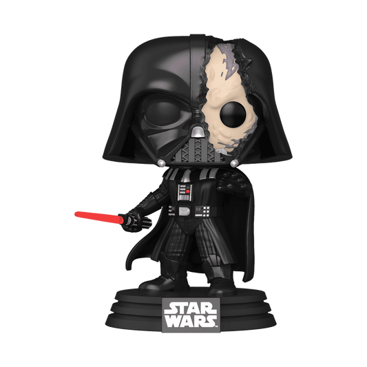 Darth Vader with Damaged Helmet Funko Pop! #637 Exclusive stock photo out-of-box from Star Wars