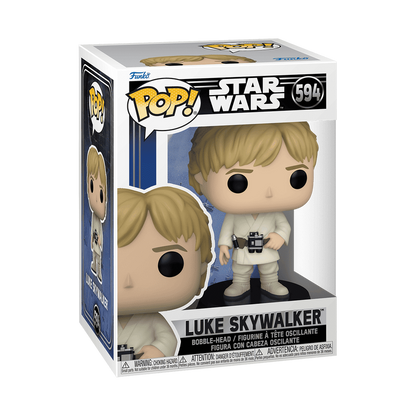 Luke Skywalker Funko Pop! #594 stock photo in-box from Star Wars Episode IV A New Hope