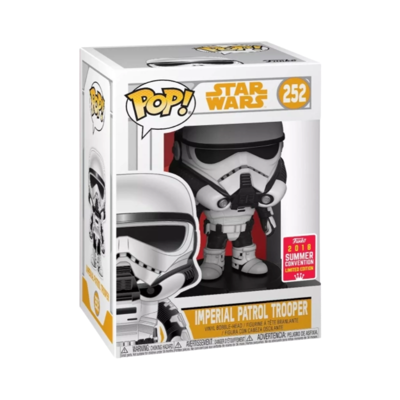 Imperial Patrol Trooper Funko Pop! #252 San Diego Comic Con 2018 Shared Exclusive stock photo in-box from Star Wars