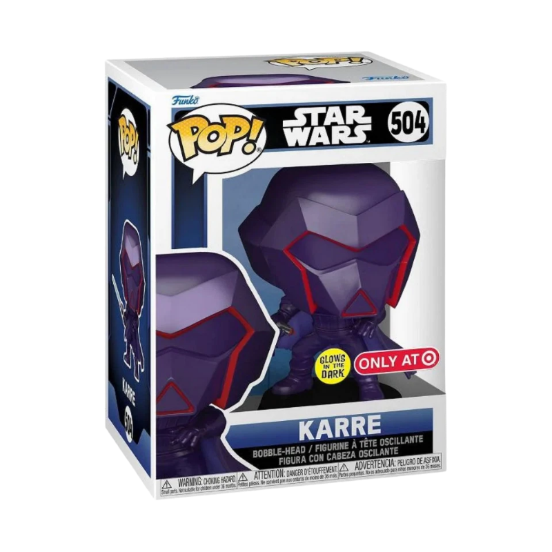 Karre Funko Pop! #504 Target Exclusive Glow stock photo in-box from Star Wars Visions