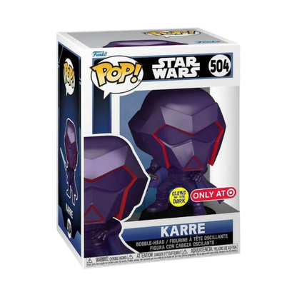 Karre Funko Pop! #504 Target Exclusive Glow stock photo in-box from Star Wars Visions