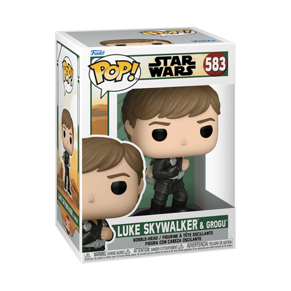 Luke Skywalker and Grogu Funko Pop! #583 stock photo in-box from Star Wars