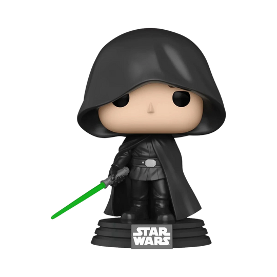 Luke Skywalker Funko Pop! #501 Entertainment Earth Exclusive Glow stock photo out-of-box from Star Wars The Mandalorian