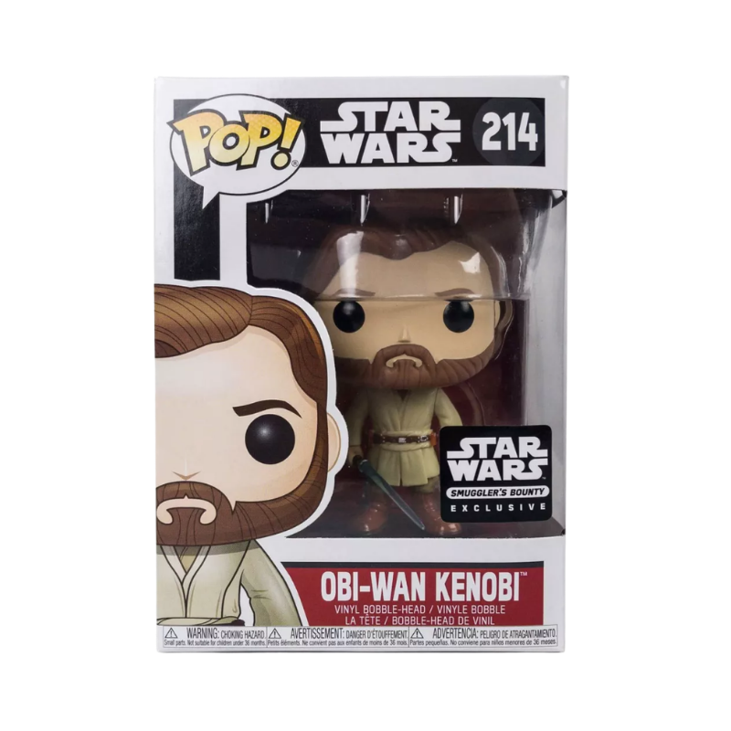 Obi-Wan Kenobi Funko Pop! #214 Smuggler's Bounty Exclusive stock photo in-box Star Wars