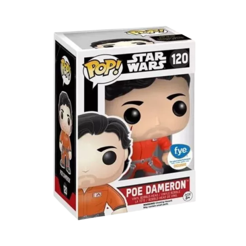 Poe Dameron X-Wing Jumpsuit Funko Pop! #120 FYE Exclusive stock photo in-box from Star Wars