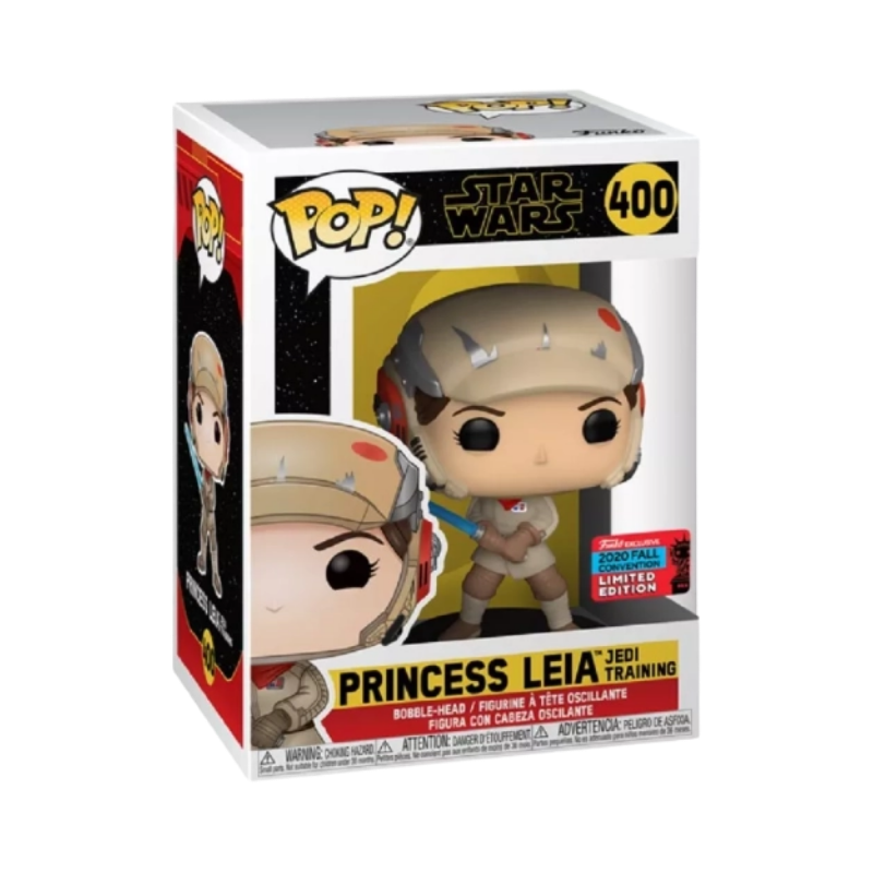 Princess Leia Jedi Training Funko Pop! #400 New York Comic Con 2020 Shared Exclusive stock photo in-box from Star Wars