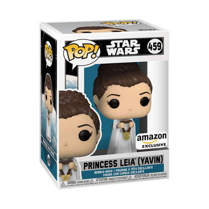 Princess Leia Yavin Funko Pop! #459 Amazon Exclusive stock photo in-box from Star Wars