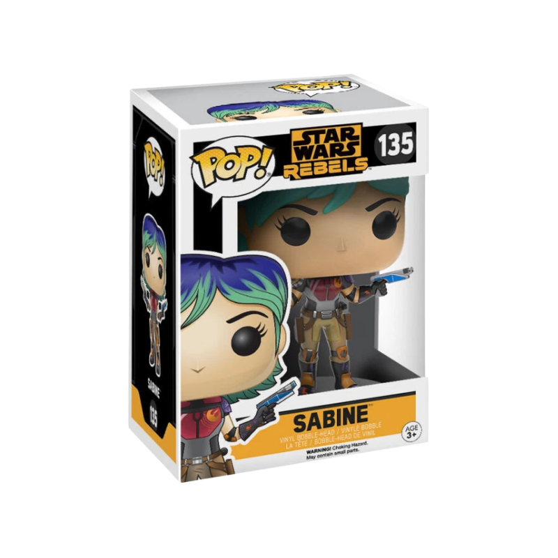 Sabine Funko Pop! #135 stock photo in-box from Star Wars Rebels