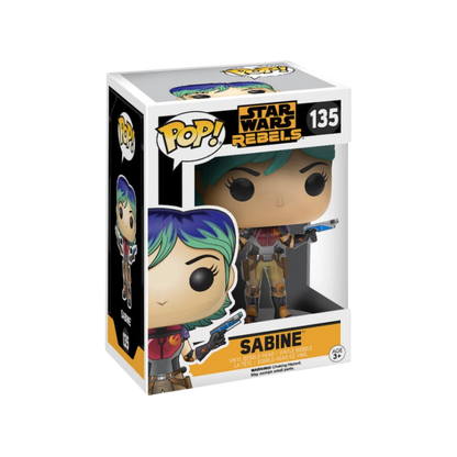 Sabine Funko Pop! #135 stock photo in-box from Star Wars Rebels