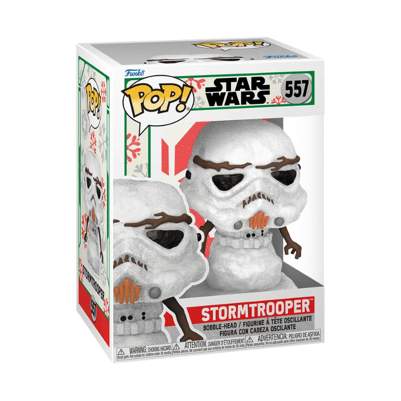 Snowman Stormtrooper Funko Pop! #557 stock photo in-box from Star Wars