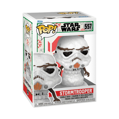 Snowman Stormtrooper Funko Pop! #557 stock photo in-box from Star Wars