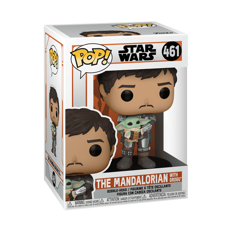 The Mandalorian with Grogu Funko Pop! #461 stock photo in-box from Star Wars: The Mandalorian