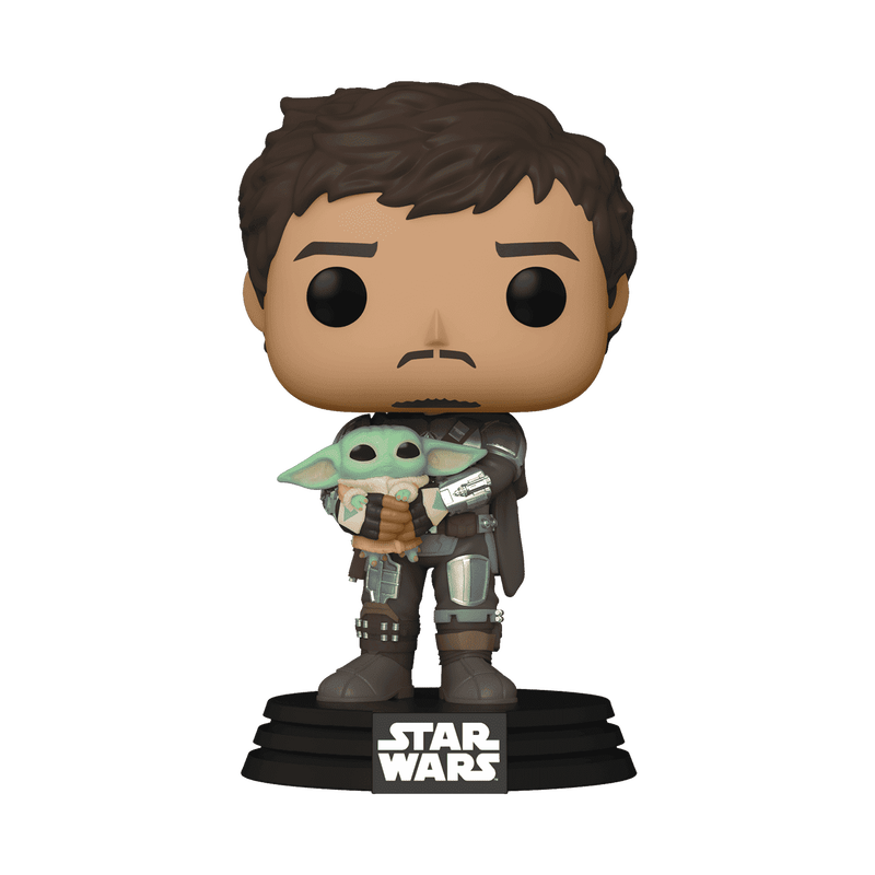 The Mandalorian with Grogu Funko Pop! #461 stock photo out-of-box from Star Wars: The Mandalorian