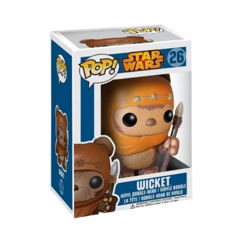 Wicket Funko Pop! #26 stock photo in-box from Star Wars