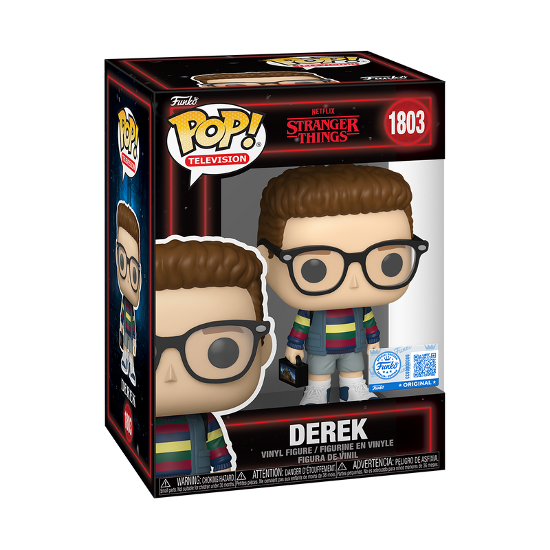 Derek Turnbow Funko Pop! #1803 Exclusive stock photo in-box from Stranger Things