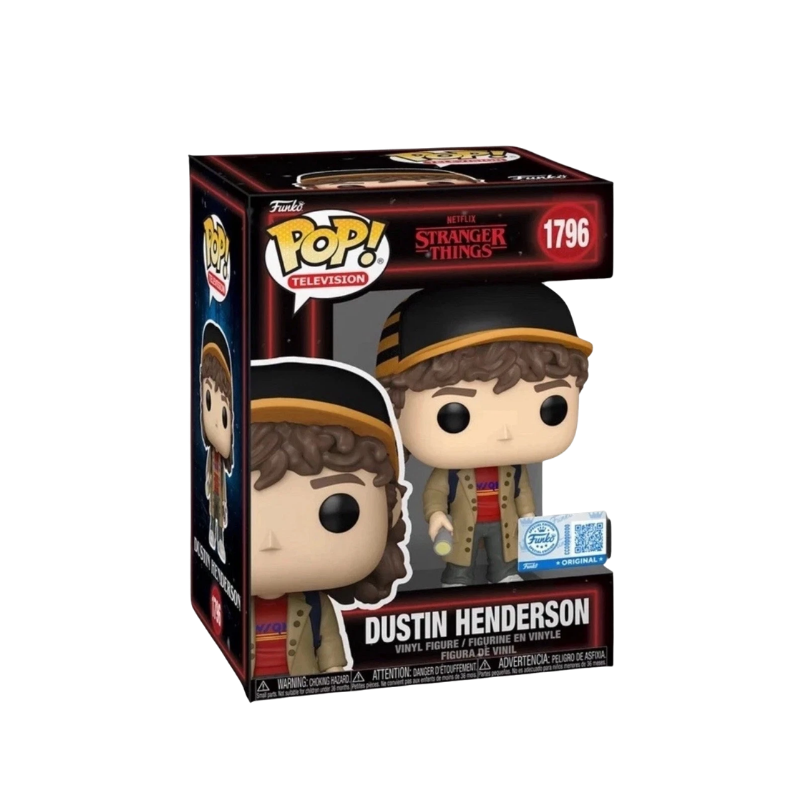 Dustin Henderson Funko Pop! #1796 Exclusive stock photo in-box from Stranger Things