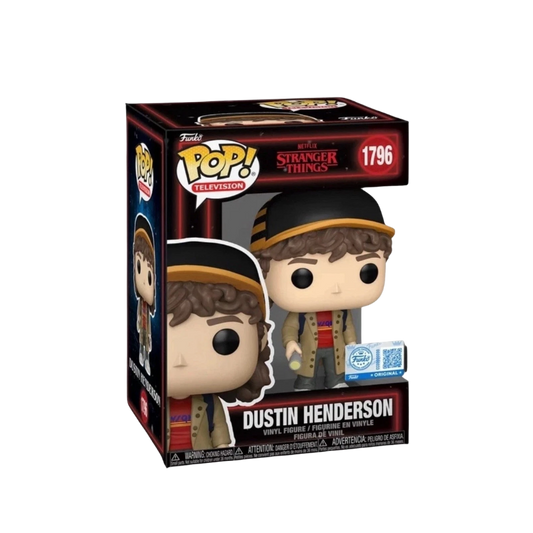 Dustin Henderson Funko Pop! #1796 Exclusive stock photo in-box from Stranger Things