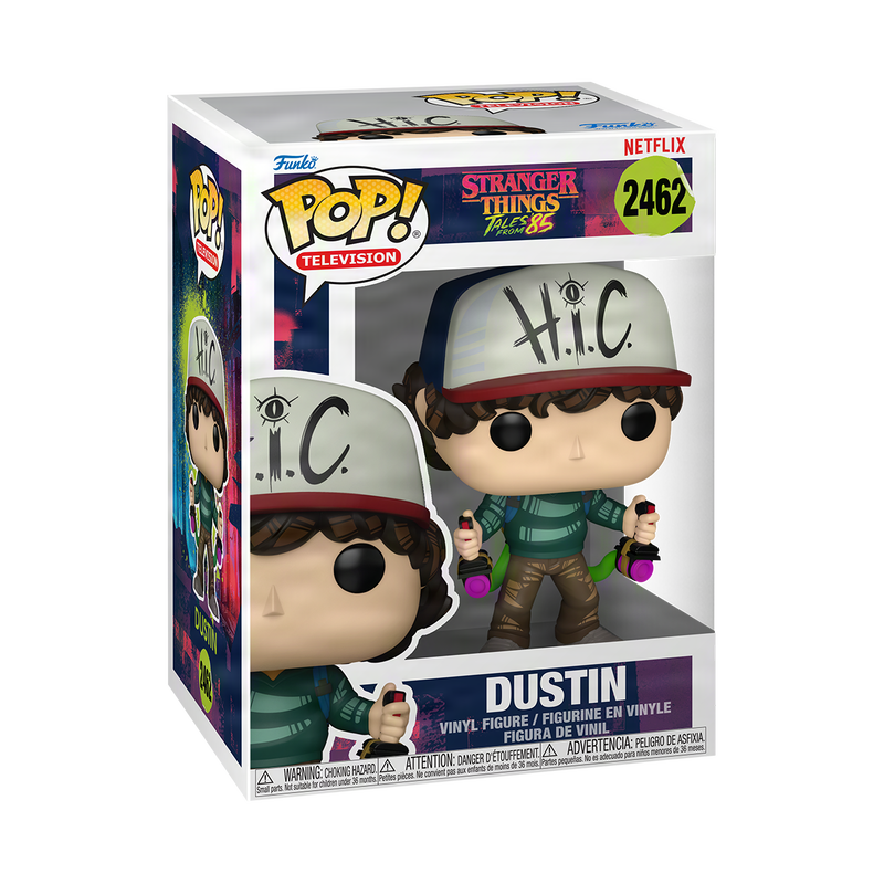 Dustin Funko Pop! #2462 stock photo in-box from Stranger Things Tales from '85