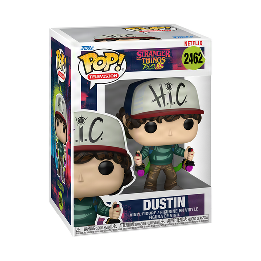 Dustin Funko Pop! #2462 stock photo in-box from Stranger Things Tales from '85