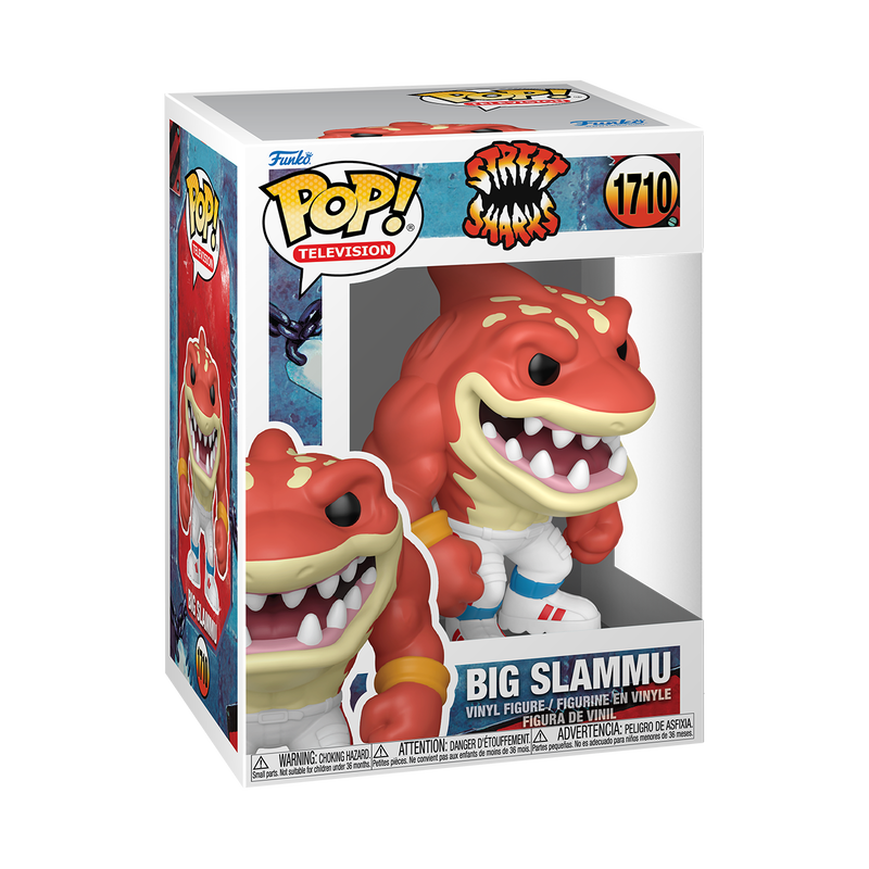 Funko Pop! Street Sharks Big Slammu #1710 figure shown inside original retail packaging