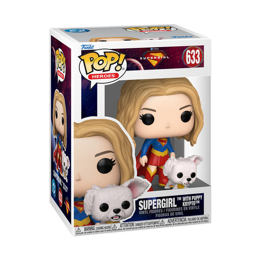 Supergirl with Puppy Krypto Funko Pop! #633 stock photo in-box from Supergirl