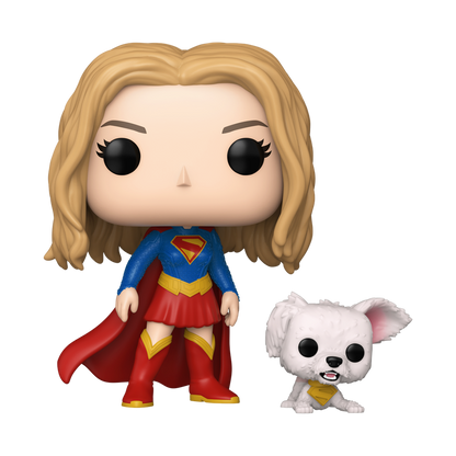 Supergirl with Puppy Krypto Funko Pop! #633 stock photo out-of-box from Supergirl