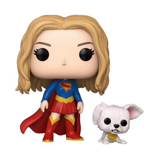 Supergirl with Puppy Krypto Funko Pop! #633 stock photo out-of-box from Supergirl