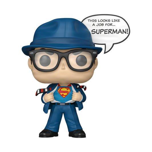 Superman This Looks Like a Job For Funko Pop! #613 Emerald City Comic Con Official Convention Sticker stock photo out-of-box from Superman