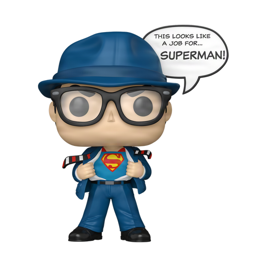 Superman This Looks Like a Job For Funko Pop! #613 Emerald City Comic Con Official Convention Sticker stock photo out-of-box from Superman