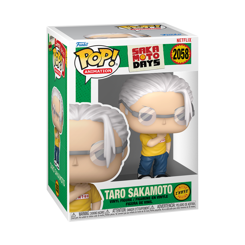 Funko Pop! Netflix Sakamoto Days Taro Sakamoto #2058 Chase Edition Funko Pop box packaging front view