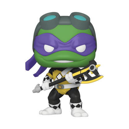 Donatello as Mighty Morphin Power Ranger Funko Pop! #105 San Diego Comic Con 2022 Shared Exclusive stock photo out-of-box