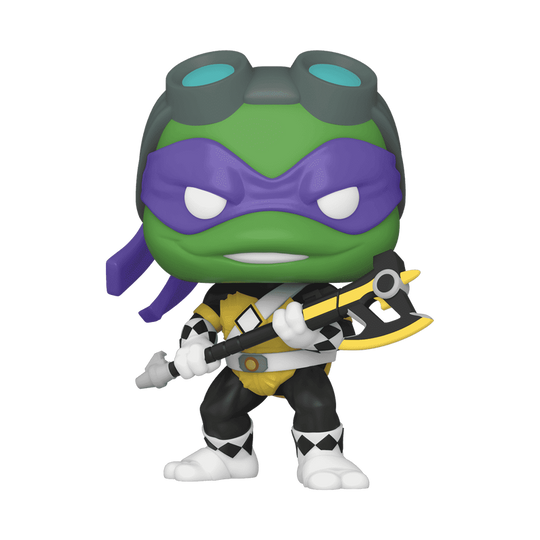 Donatello as Mighty Morphin Power Ranger Funko Pop! #105 San Diego Comic Con 2022 Shared Exclusive stock photo out-of-box