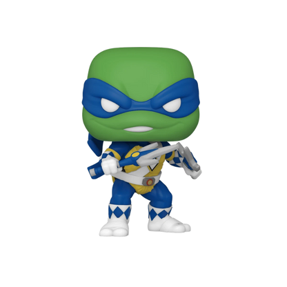 Leonardo as Mighty Morphin Power Ranger Funko Pop! #104 San Diego Comic Con 2022 Toy Tokyo Exclusive stock photo out-of-box