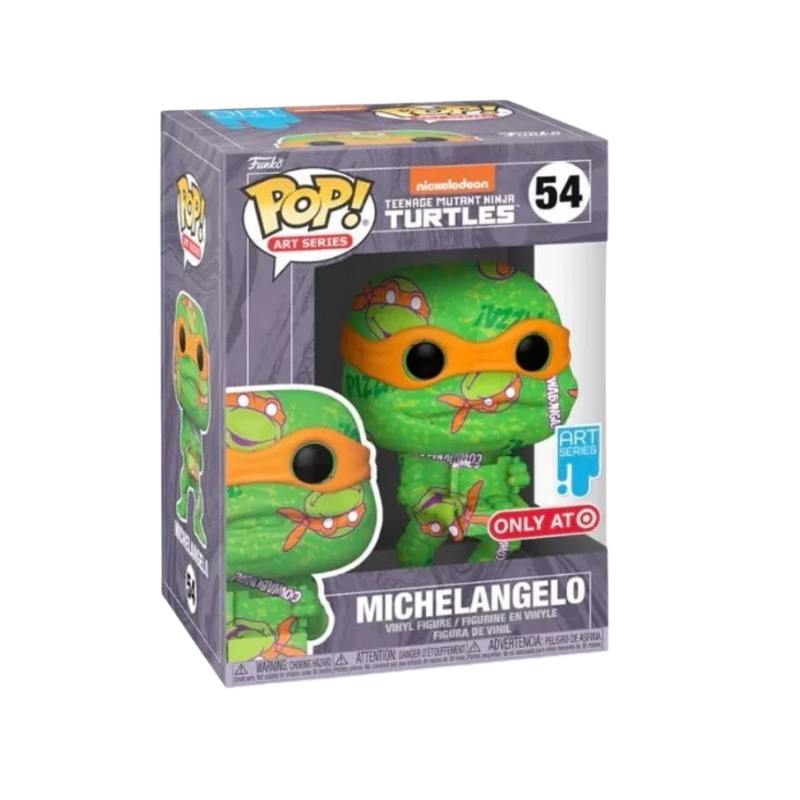 Michelangelo Art Series Funko Pop! #54 Target Exclusive stock photo in-box from Teenage Mutant Ninja Turtles