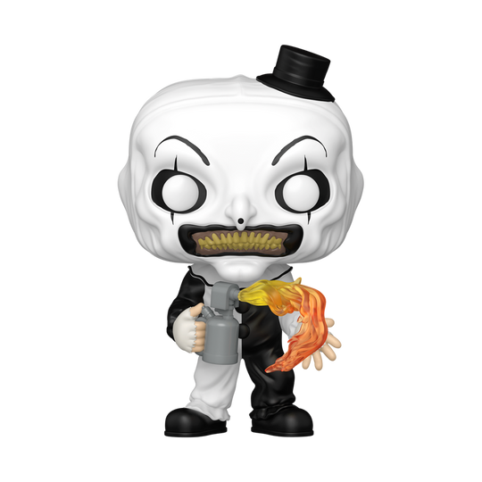 Stock photo of Terrifier 2 Funko Pop! Art the Clown #2087 NYCC 2026 shared-sticker edition out of box.