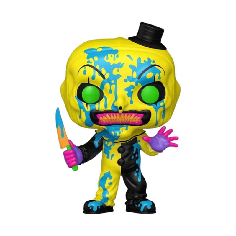 Funko Pop! Terrifier 3 Art the Clown #1948 Entertainment Earth Exclusive figure from the complete set shown outside the packaging
