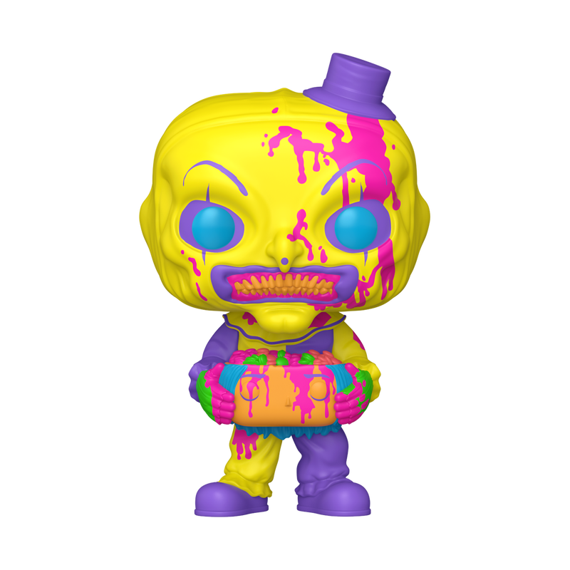 Art the Clown Funko Pop! #2049 Exclusive Blacklight stock photo out-of-box from Terrifier