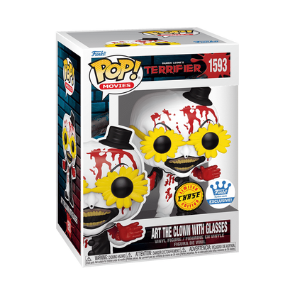 Art the Clown with Glasses Exclusive Chase Funko Pop! #1593 stock photo in-box Terrifier