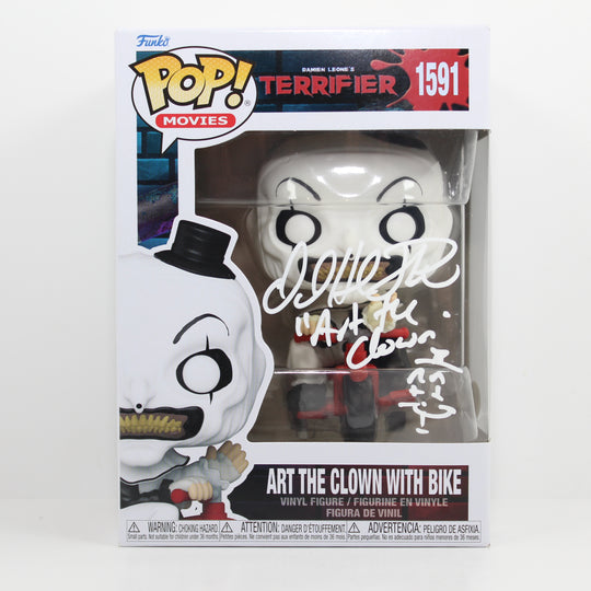 Art the Clown with Bike Funko Pop #1591 autographed by David Howard Thornton JSA authenticated in box packaging