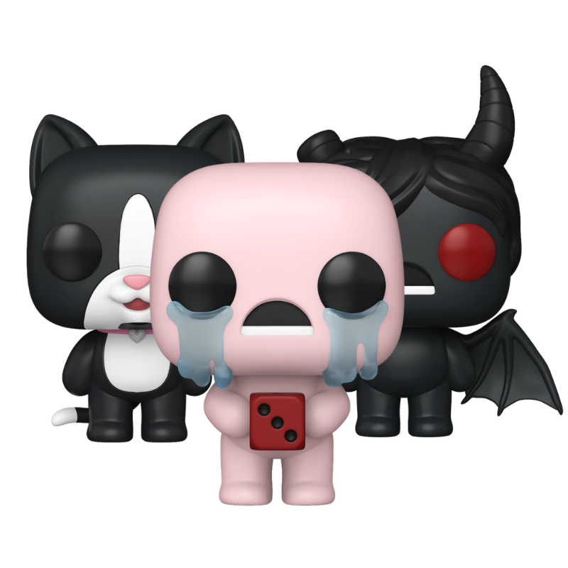 Isaac with D6 Guppy Azazel Funko Pop! #1178 1179 1180 stock photo out-of-box The Binding of Isaac Rebirth