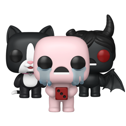 Isaac with D6 Guppy Azazel Funko Pop! #1178 1179 1180 stock photo out-of-box The Binding of Isaac Rebirth